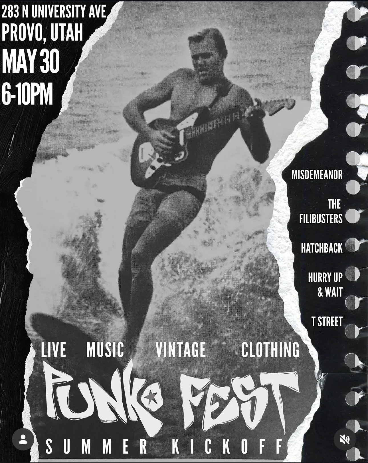 Punk Fest Summer Kickoff: The Filibusters at Punko Vintage, Provo community update